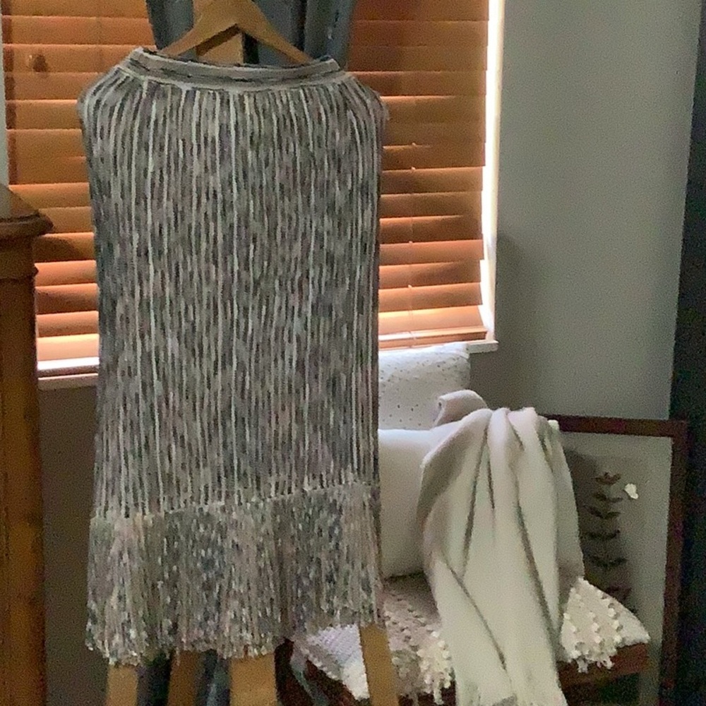 Express Multi-Striped Maxi Skirt with Fringe - Picture 3 of 7